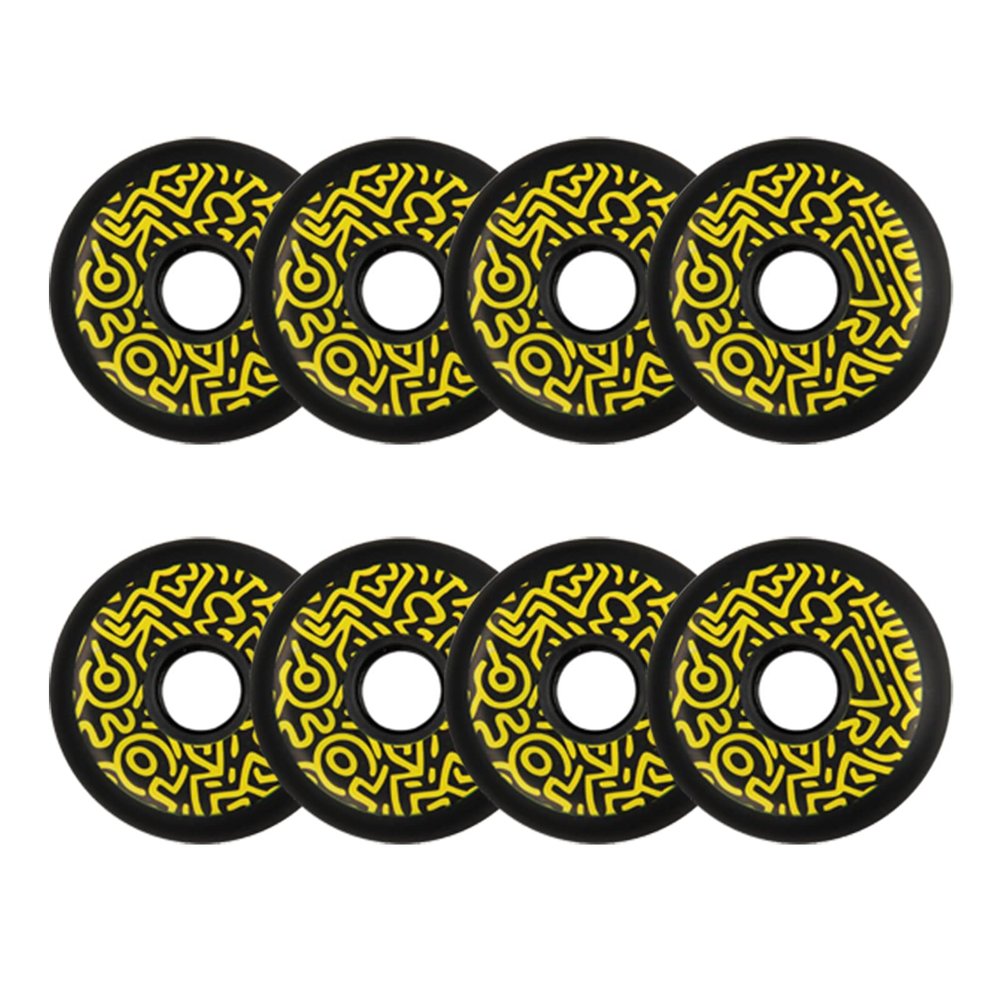 JHKJ 8 Pieces Inline Skate Wheels Skate Replacement Wheels 72mm 76mm 80mm Wear-Resistant PU Replacement Wheels 90A,72mm