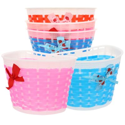 BESPORTBLE 5pcs Boy Girl Bike Basket Sturdy and Detachable Design Capacity Scooter Storage for Boy Girl Easy to Install Multi-Color Options