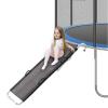 UVCMDUI Trampoline Slide, Safer Than Trampoline Ladder, Universal 22" Width Safety Trampoline Slide with Handles and Strong Tear Resistant Fabric for Children Kids,Silver view 1