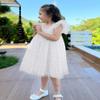 AGQT Baby Girls Tutu Dress Sleeveless Toddler Infant Tulle Tutu Dresses Birthday Party Layered Lace Mini Layers Dress White-Silvery Sequin Dot Size 12-18 Months view 3