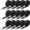 Riakrum 6.5 Feet 15 Pack Lashing Straps with Buckles, Adjustable, Black view 1
