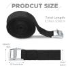 Riakrum 6.5 Feet 15 Pack Lashing Straps with Buckles, Adjustable, Black view 2