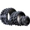 FitBeast Back Stretcher, Cracker & Roller - Pain Relief Product, Yoga Wheel, Foam Roller for Stretching & Cracking Device, Popper (6''+9''+12'', Black) view 1
