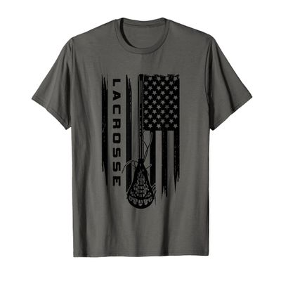 American Flag Lacrosse Apparel - Lacrosse T-Shirt Small