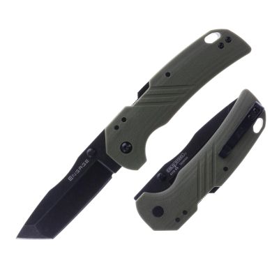 Cold Steel Engage 3in 4116SS Tanto Point Blade 4.25in OD Green GFN Handle Everyday Carry Tactical Ambidextrous Folding Knife