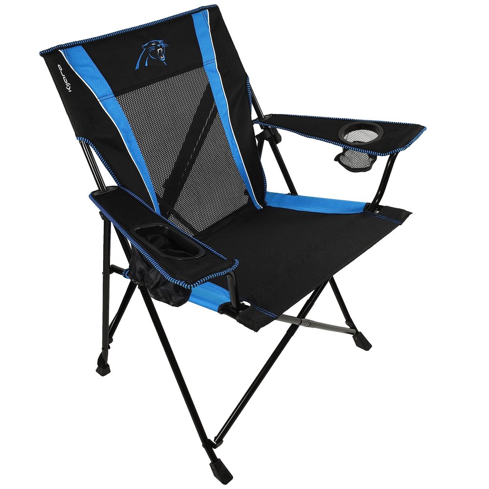 Kijaro Dual Lock Pro, Sports Fan Folding Chair, 26" L x 35.5" W x 37" H, Carolina Panthers