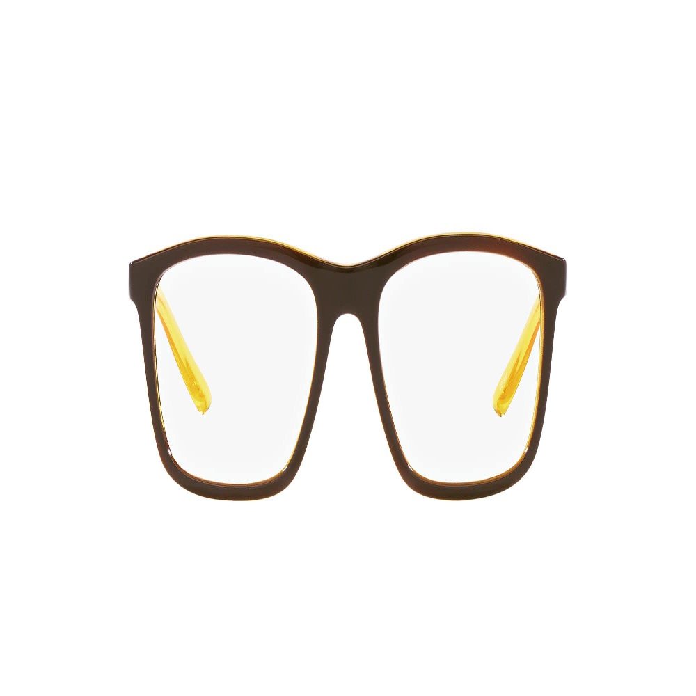 Arnette Unisex Kids AN7227 Dorami Rectangular Prescription Eyewear Frames, Top Brown On Transparent Yellow/Demo Lens, 51 mm