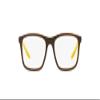 Arnette Unisex Kids AN7227 Dorami Rectangular Prescription Eyewear Frames, Top Brown On Transparent Yellow/Demo Lens, 51 mm view 1
