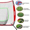 7'x7' Baseball Practice Net with Steel Frame for Batting, Hitting and Pitching, Portable Softball Net for Batting with Carrying Bag view 3