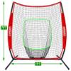 7'x7' Baseball Practice Net with Steel Frame for Batting, Hitting and Pitching, Portable Softball Net for Batting with Carrying Bag view 4