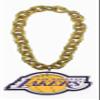 Aminco Los Angeles Lakers NBA Fan Chain, Gold view 1