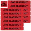 12 Pack Miaozhun .300 Blackout Magazine Marking Bands 300 BLK Magazine Caliber Identification(Red-Black) view 1
