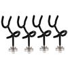 4pcs Sure Grip Steel Boat Rod Holder 20 Degree PVC Coated Steel Wire Fishing Pole Holder view 1