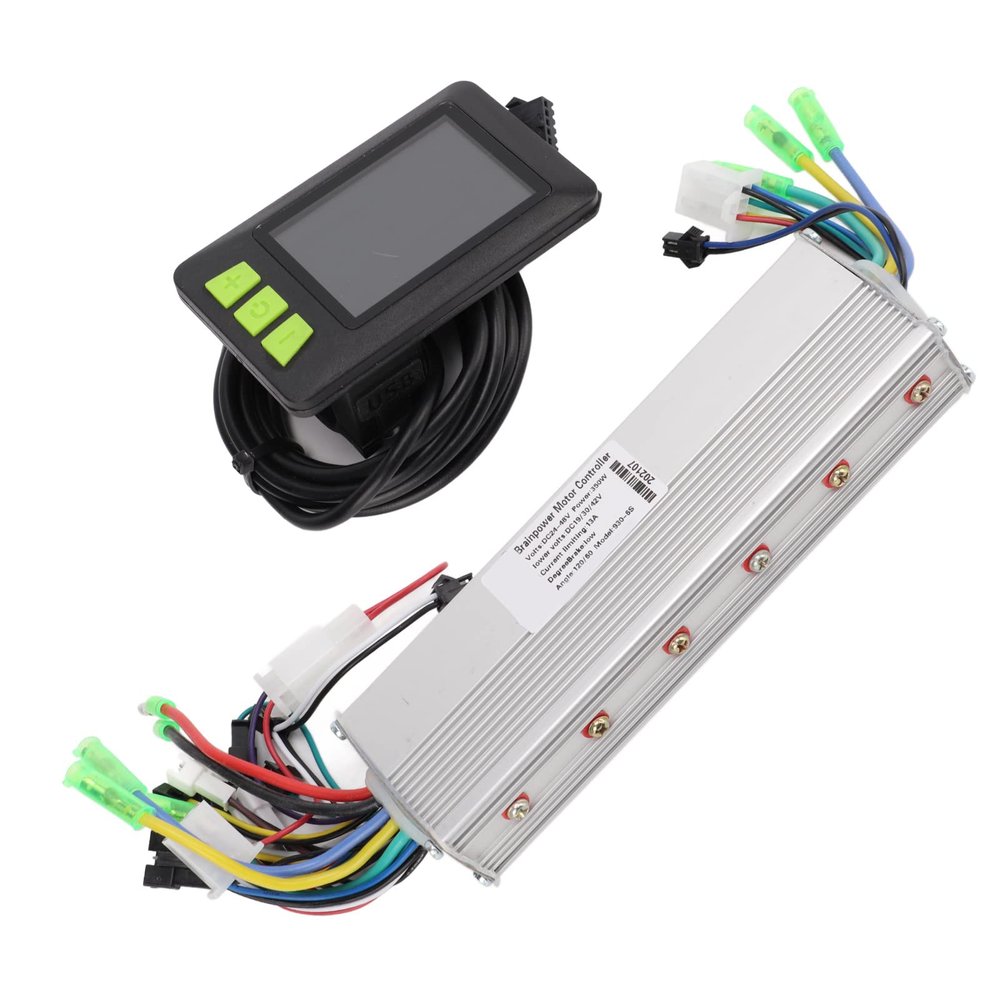 VBESTLIFE Motor Brushless Controller LCD Display,2448V 350W Motor Brushless Controller Dual Drive Kit with LCD Colorful Display Meter for Electric Scooter