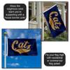 College Flags & Banners Co. Montana State Bobcats Script Cats Large Grommet Banner Flag view 3