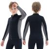 REALON Kids Wetsuit Top Jacket for Boys Girls Toddler Youth, Children's Wet Suit Shirt Neoprene 3mm Long Sleeve Front Zipper Swimsuit for Swimming Surfing Dive Snorkeling Water Sports view 1