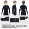 REALON Kids Wetsuit Top Jacket for Boys Girls Toddler Youth, Children's Wet Suit Shirt Neoprene 3mm Long Sleeve Front Zipper Swimsuit for Swimming Surfing Dive Snorkeling Water Sports view 3