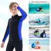 REALON Kids Wetsuit Top Jacket for Boys Girls Toddler Youth, Children's Wet Suit Shirt Neoprene 3mm Long Sleeve Front Zipper Swimsuit for Swimming Surfing Dive Snorkeling Water Sports view 2
