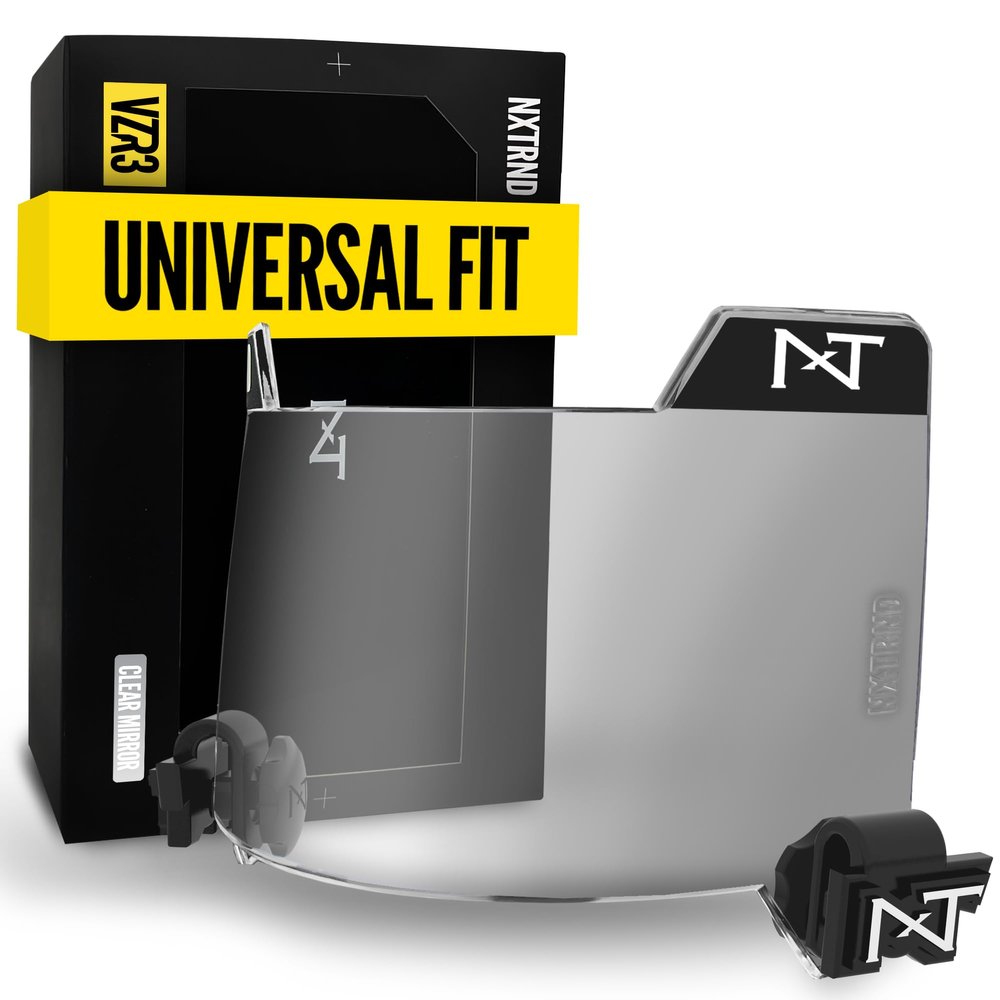Nxtrnd VZR3 Football Visor, Curved Lens Technology, Fits Adult & Youth Football Helmets (Clear Mirror)