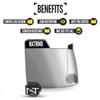 Nxtrnd VZR3 Football Visor, Curved Lens Technology, Fits Adult & Youth Football Helmets (Clear Mirror) view 3