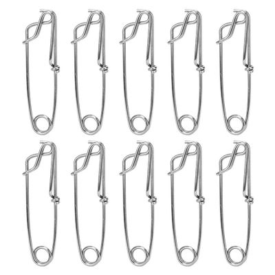 RiToEasysports 10Pcs Stainless Steel Longline Branch Hangers Snap Clip Tuna Clamp Fishing Tackle 2.6X100mm