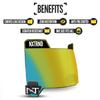 Nxtrnd VZR3 Football Visor, Curved Lens Technology, Fits Adult & Youth Football Helmets (Gold) view 3