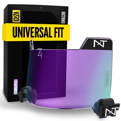 Nxtrnd VZR3 Football Visor, Curved Lens Technology, Fits Adult & Youth Football Helmets (Clear Purple)