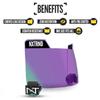 Nxtrnd VZR3 Football Visor, Curved Lens Technology, Fits Adult & Youth Football Helmets (Clear Purple) view 3