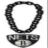 aminco Brooklyn Nets NBA Fan Chain, Black view 1