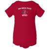 CornBorn San Diego State University Baby Onesie - SDSU Primary Logo - Red - 18M view 1