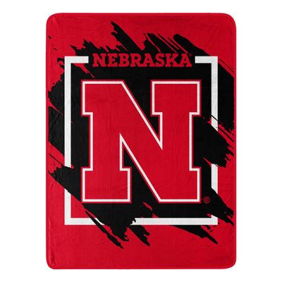 Northwest The Company Nebraska Cornhuskers Blanket 46x60 Micro Raschel Dimensional Design Rolled