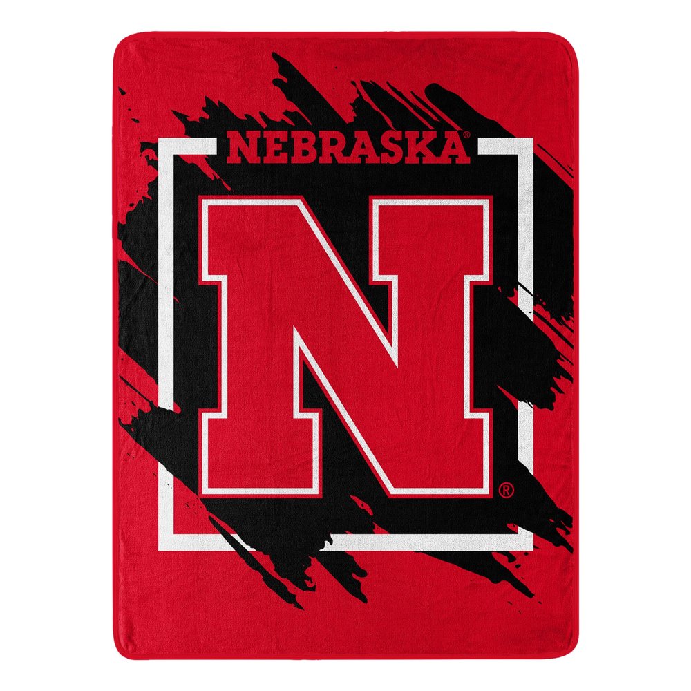 Northwest The Company Nebraska Cornhuskers Blanket 46x60 Micro Raschel Dimensional Design Rolled