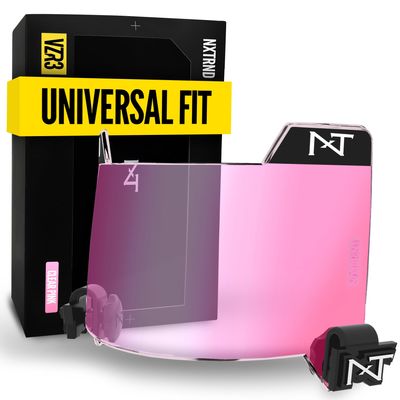 Nxtrnd VZR3 Football Visor, Curved Lens Technology, Fits Adult & Youth Football Helmets (Clear Pink)