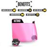 Nxtrnd VZR3 Football Visor, Curved Lens Technology, Fits Adult & Youth Football Helmets (Clear Pink) view 3