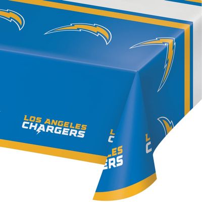 Trendware Los Angeles Chargers Plastic Tablecloths, 3 ct, Officially Licensed