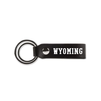 NCAA Wyoming Cowboys Lase Engraved Silicon Keychain Strap
