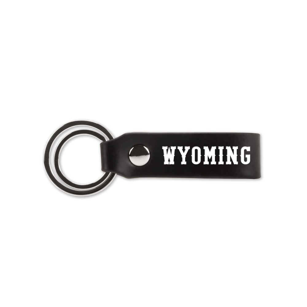 NCAA Wyoming Cowboys Lase Engraved Silicon Keychain Strap