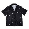 Balla Sleep + Spa Black and White Heart Pattern Satin Polyester Women's 2 Piece Short PJ Pajama Sleepwear Lounge Set, Medium view 3