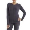 Cuddl Duds ClimateRight Women's Stretch Fleece Long Sleeve Base Layer Top - Crew Neck - XL Dark Heather Grey view 1