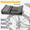 CyclingDeal Foldable Rear Bike Basket | Patented Design, Easy Install & Large Storage Capacity w/Cargo Net for Safety | Premium Quality, Durable Basket & Weather Resistant Rear Bike Rack Basket view 2
