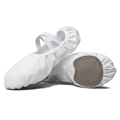 MSMAX Dance Flats Performa Stretch White Ballet Slipper Toddler 6 M US Toddler