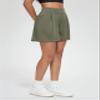 ODODOS Modal Soft Wide Leg Shorts for Women 4" High Waist Casual Relaxed Shorts with Pockets, Dark Sage, X-Large view 4