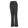 Uillui Pants for Women Casual Comfortable Straight Pants Cotton Linen Elastic Waist Slacks Trousers Loose Fit Wide Leg Pants, A03_black view 3