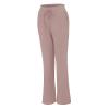 Uillui Pants for Women Casual Comfortable Straight Pants Cotton Linen Elastic Waist Slacks Trousers Loose Fit Wide Leg Pants, A02_khaki view 3
