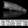 HUFFA 15PCS A Lot Topwater Unpainted Popper Blanks Large Mouth 65mm 11.5g / 75mm 18.2g Rattles Hard Bait Fishing Lure Wobbler (Color : 7.5CM Blank 15PCS) view 3