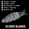 HUFFA 3PCS / Lot Fish Lures Unpainted Glide Shad Bait Hard Plastic Body Soft Tail 13.5CM 27.5G Multi Jointed Swimbait Blanks view 2