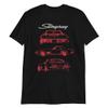 1970 'Vette C3 Stingray LT-1 Custom Red Outline Art Collector Car Club T-Shirt view 1