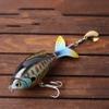HUFFA 1PC Topwater Hard Bait Wobbler Surface Artificial Bass Fish Tackle Rotate Tail Bee Cicada Popper Mouse Fishing Lures (Color : CC57-5) view 1