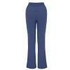 Uillui Pants for Women Casual Comfortable Straight Pants Cotton Linen Elastic Waist Slacks Trousers Loose Fit Wide Leg Pants A02_blue XX-Large view 4