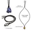 Anjiucc Natural Gemstone Crystal Raw Lapis Lazuli Pendant Necklace Stone Holder Necklace Cord Hand-Woven Necklace with Adjustable Length for Women Men view 2